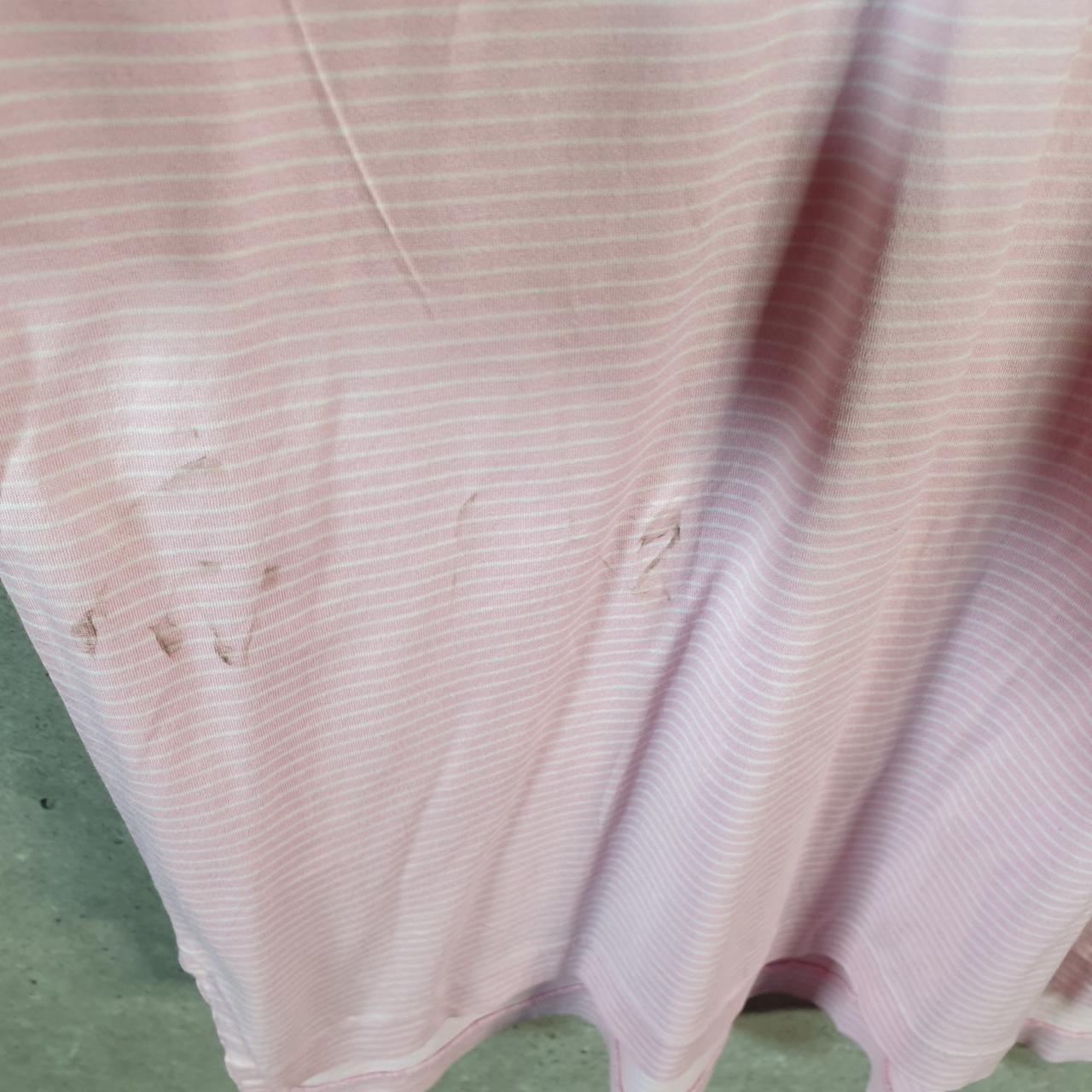 Vintage Ralph Lauren Polo Shirt Men’s XL Pink Striped Cotton Embroidered Pony