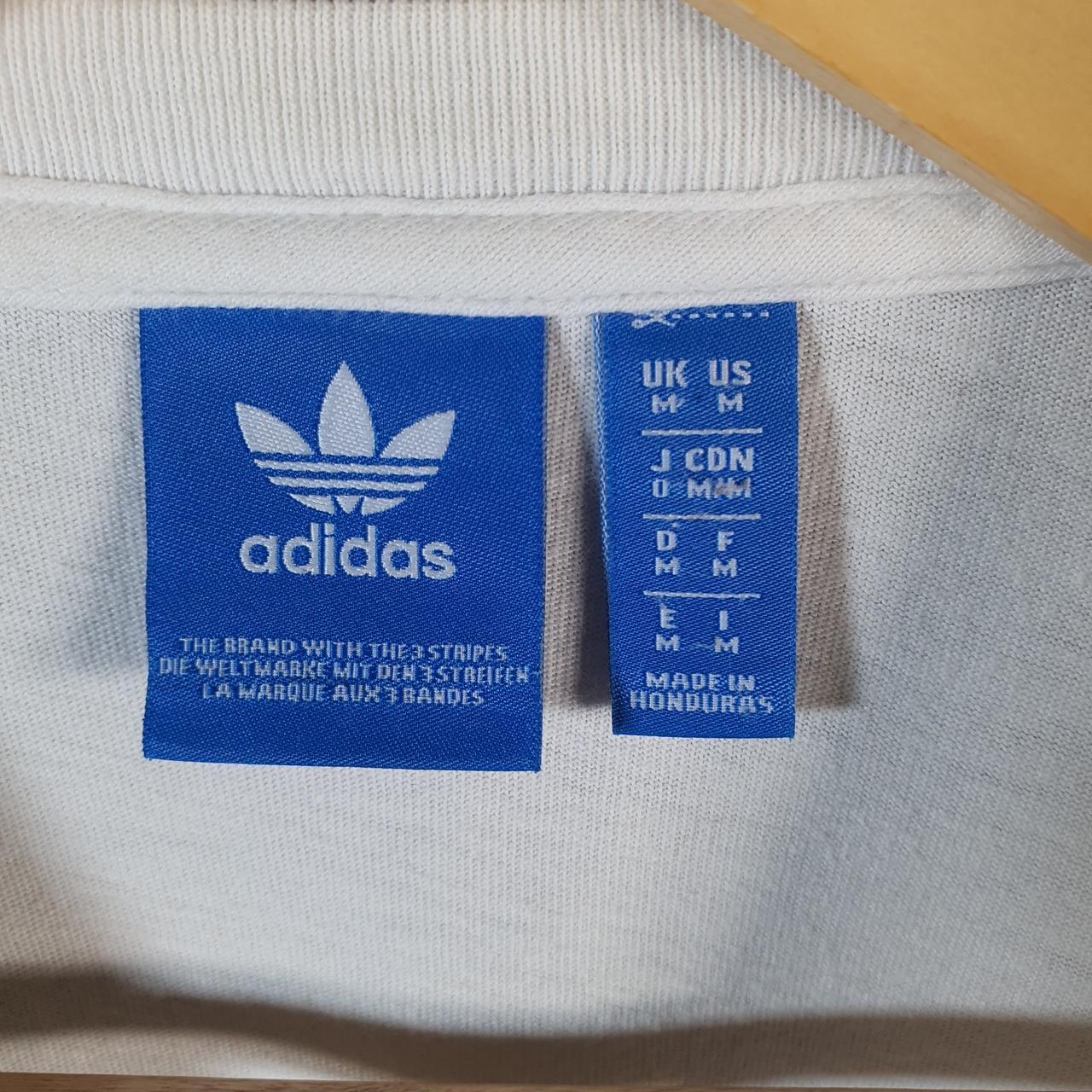 Vintage Adidas Trefoil Retro T Shirt Men’s Medium White Three Stripes Logo