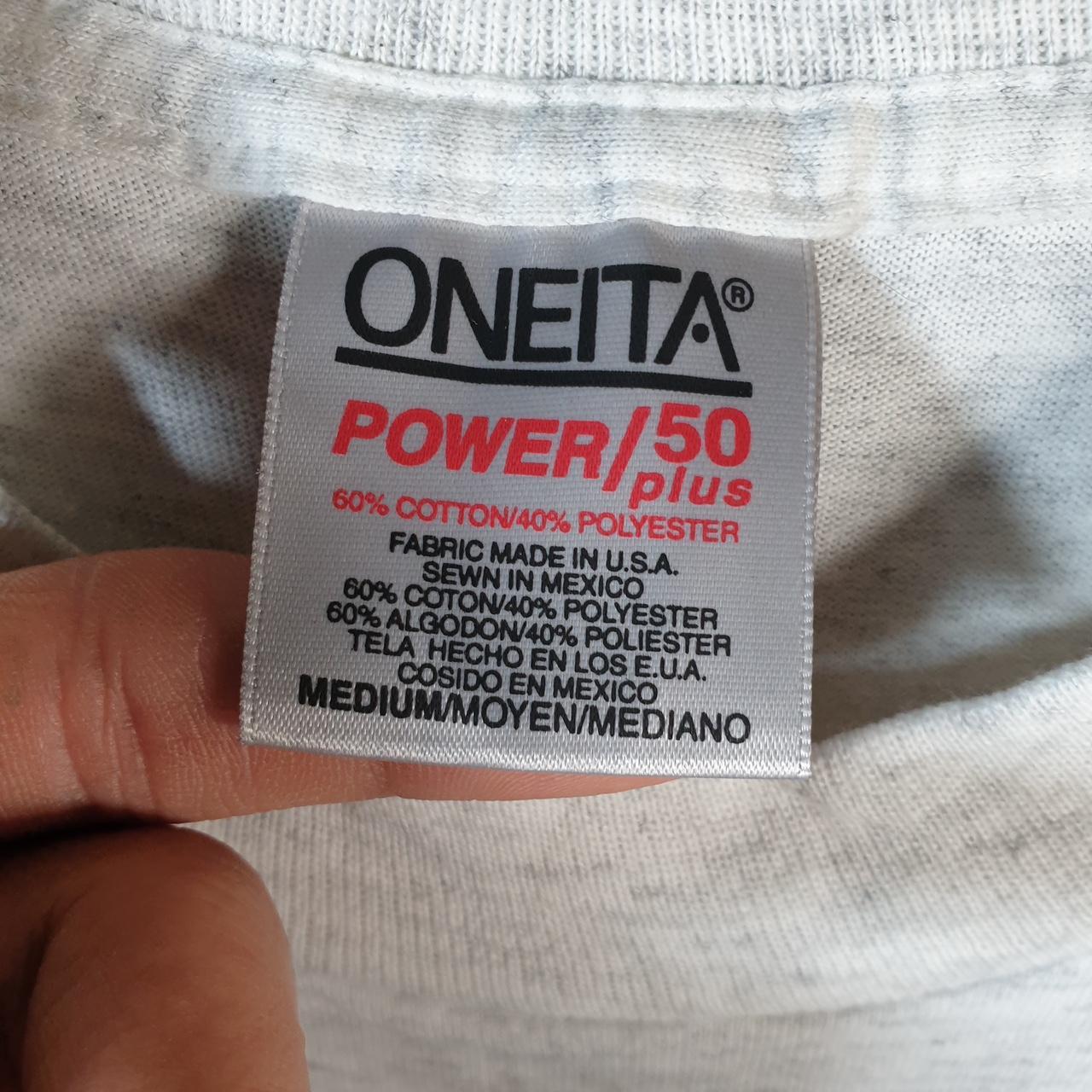 Vintage Oneita Power Morrissette Family 1985 USA Single Stitch T Shirt Men’s Medium Grey