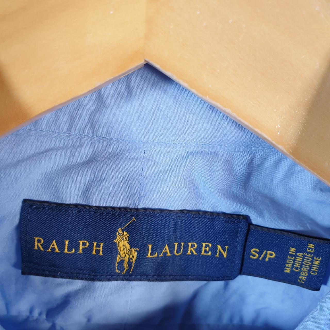 Vintage Ralph Lauren Button Down Shirt Men’s Small Blue Classic Fit Cotton Pony Big Fish Vintage