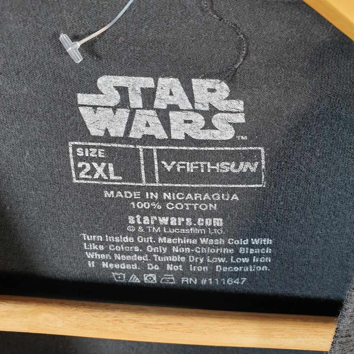 Vintage Star Wars Movie T Shirt Shirt Men’s 2XL Black Logo Graphic Spellout