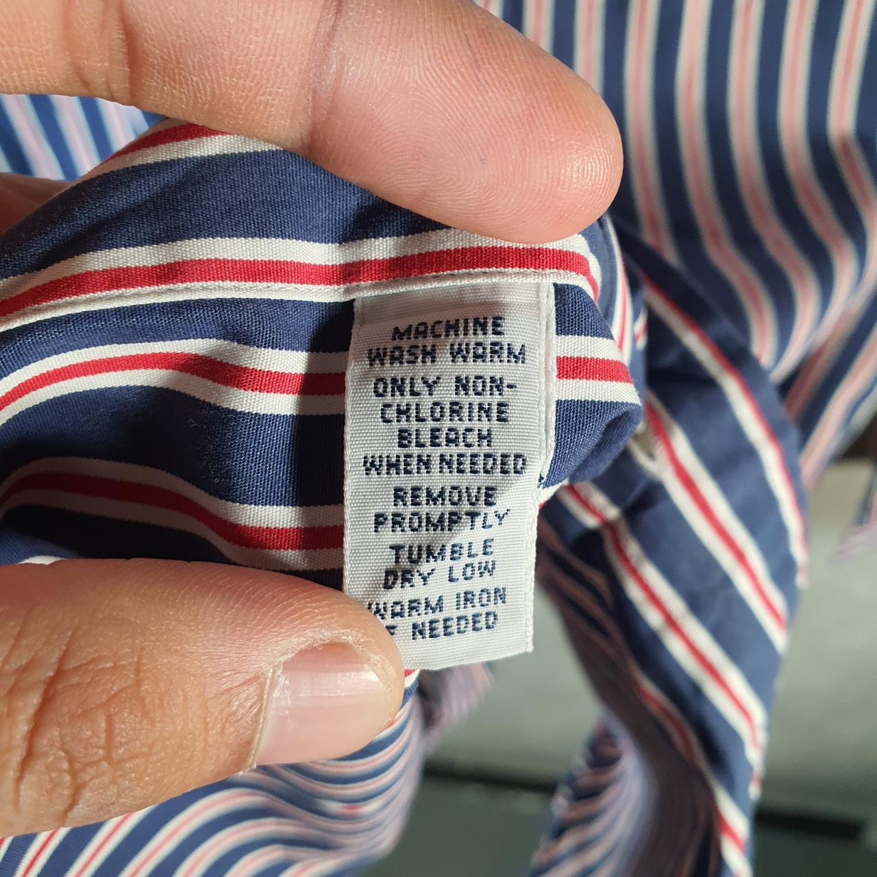 Vintage Ralph Lauren Button Down Shirt Men’s Medium Blue Striped Classic Fit Pony