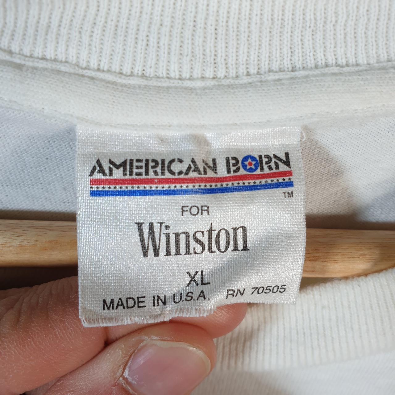 Vintage Winston Eagle Graphic 90s USA Single Stitch T Shirt Men’s XL White