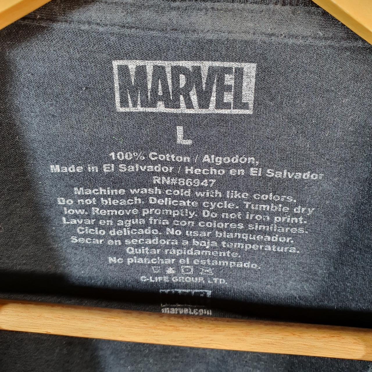 Vintage Marvel Avengers Assemble T Shirt Men’s Large Black Spellout Graphic