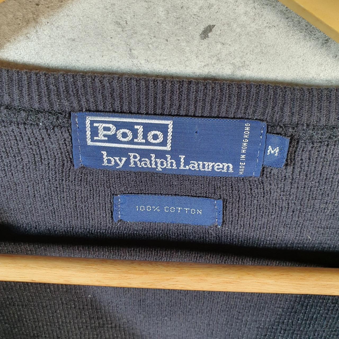 Vintage Ralph Lauren Polo Sweatshirt Men’s Medium Black Cotton Pullover Pony