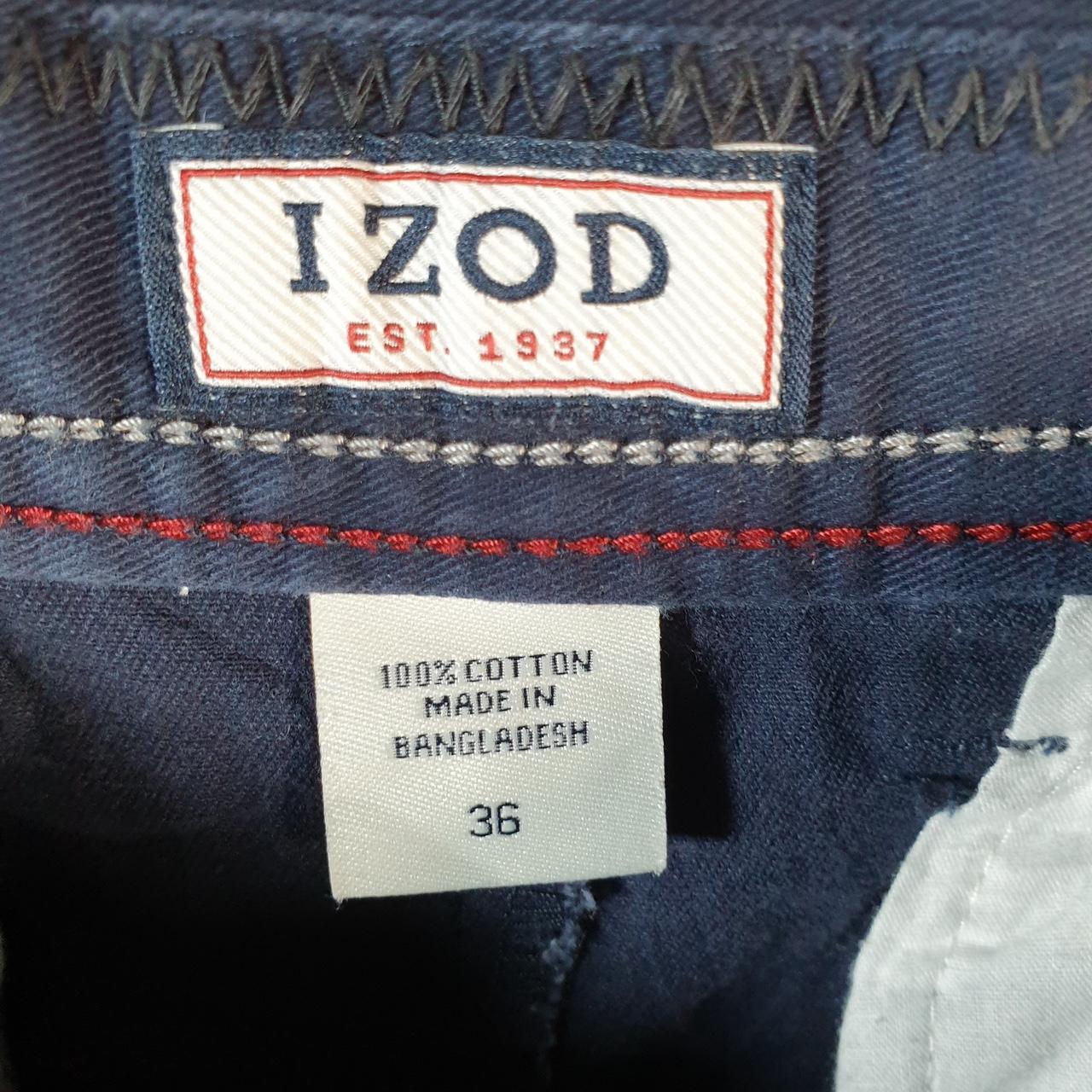 Vintage Izod Golf Chino Shorts Jorts Cargo Men’s W36 Navy Blue Baggy Cotton