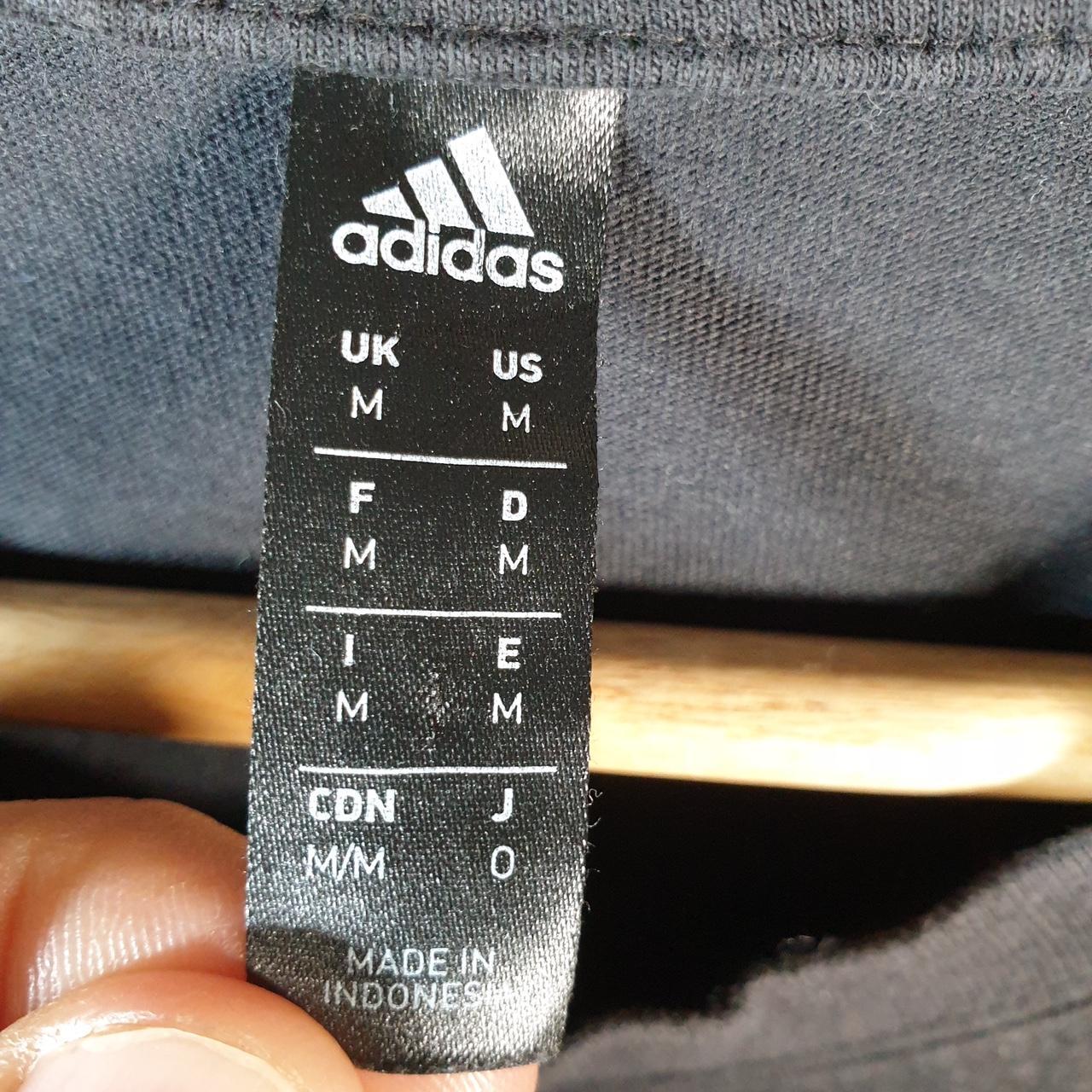 Vintage Adidas Spellout T Shirt Men’s Medium Black Three Stripes Logo Athletic