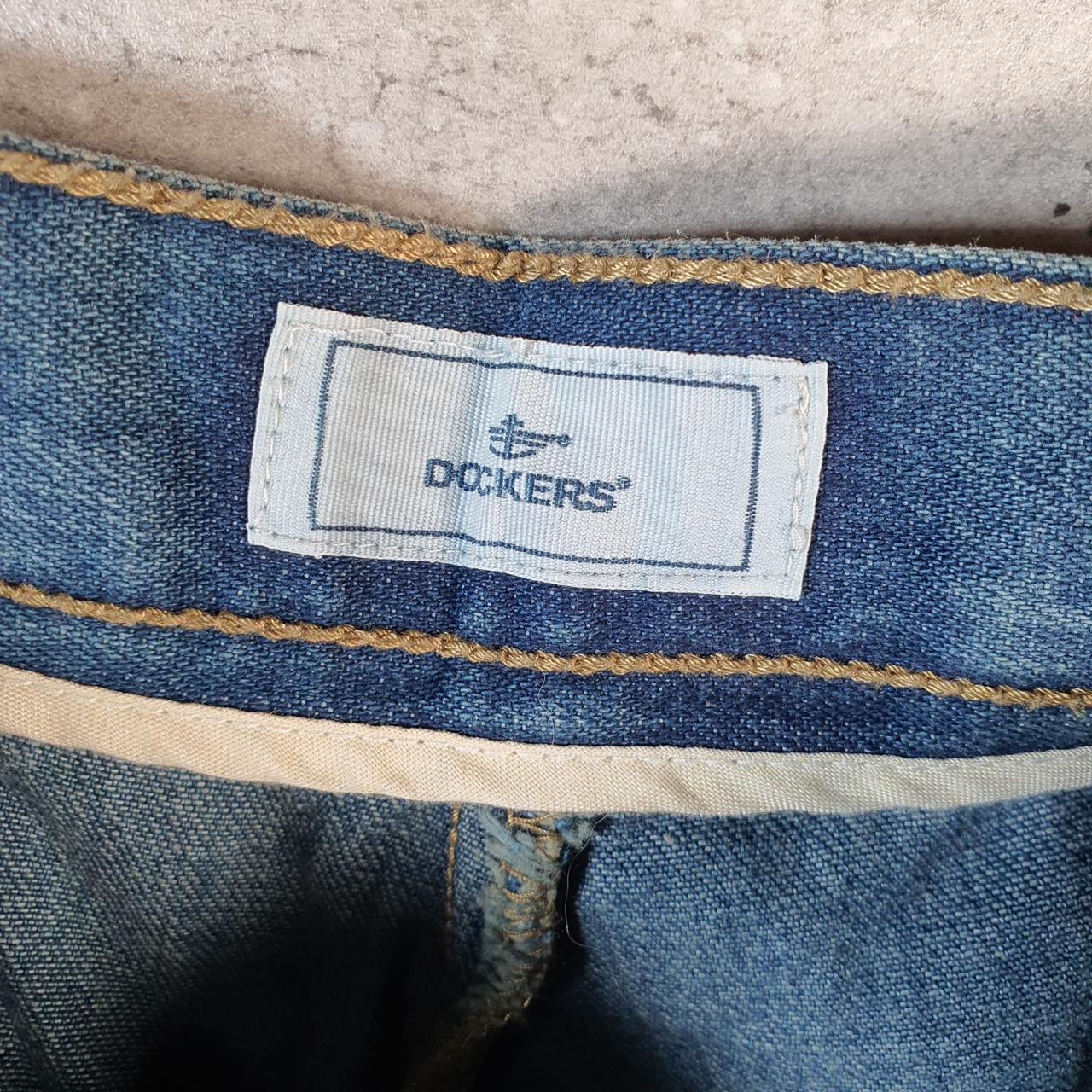 Vintage Dockers Denim Shorts Jorts Cargo Men’s W40 Blue Baggy Cotton