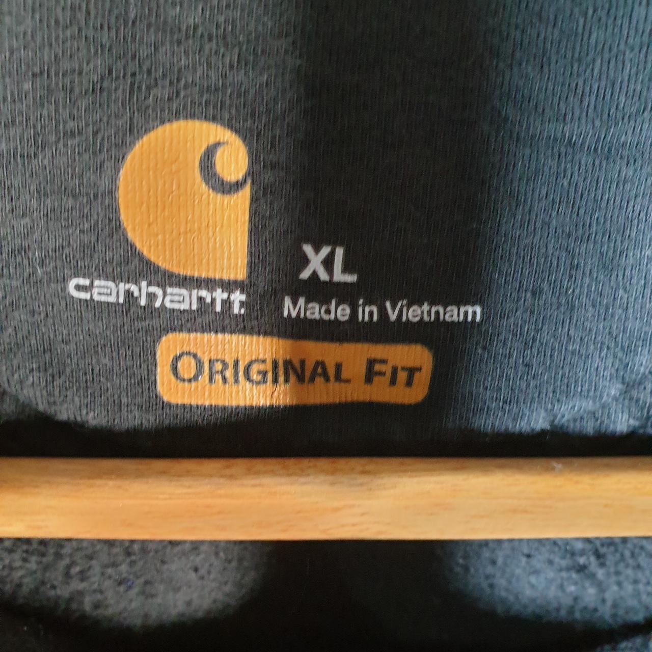 Vintage Carhartt Rain Defender Hoodie Men’s XL Black 1/4 Zip Pullover USA Original Fit