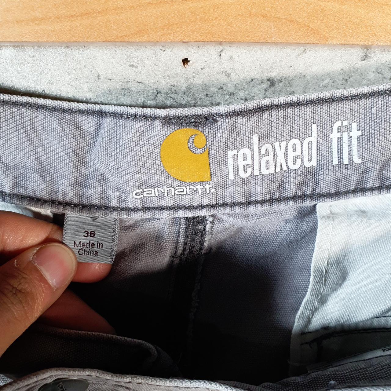 Vintage Carhartt Baggy Carpenter Shorts Jorts Cargo Men’s W36 Grey Relaxed Fit Workwear A4701