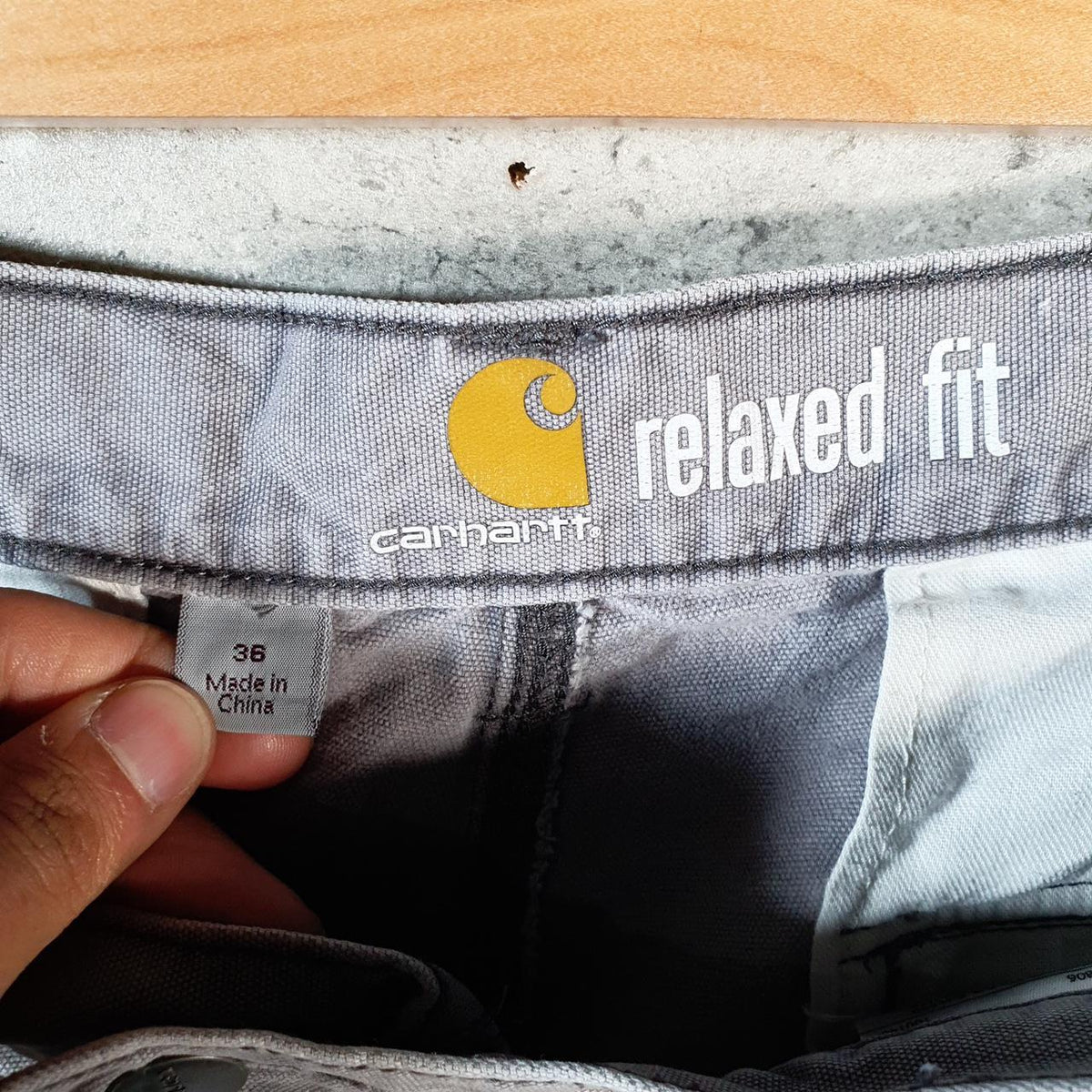 Vintage Carhartt Baggy Carpenter Shorts Jorts Cargo Men’s W36 Grey Relaxed Fit Workwear A4701