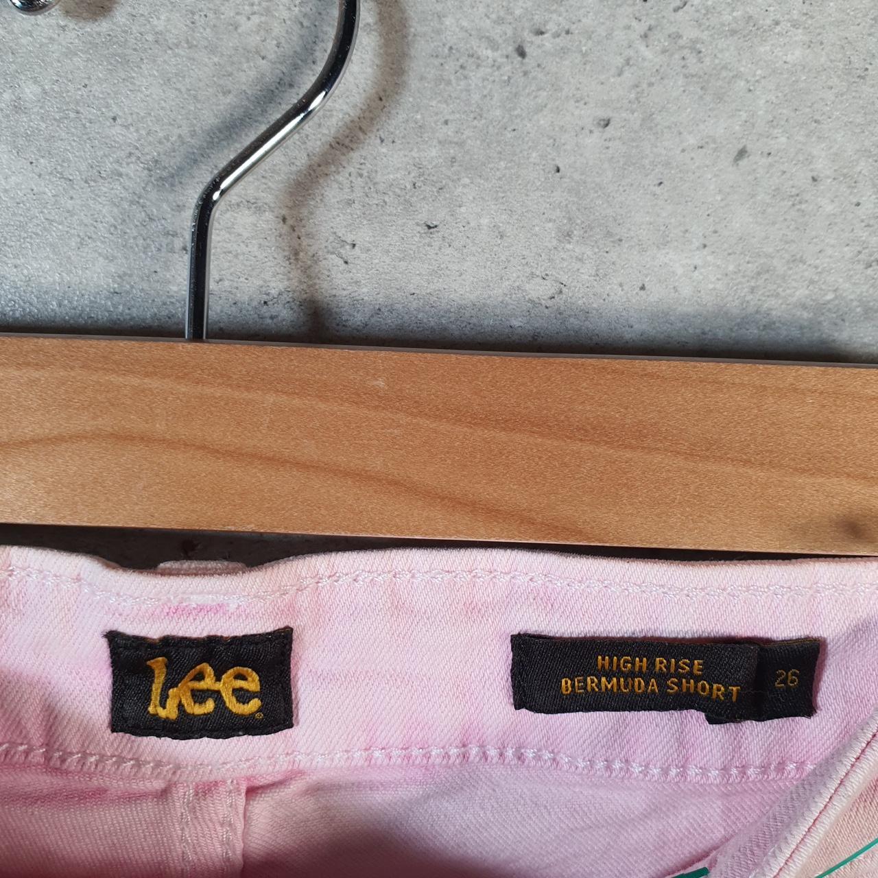 Vintage Lee Baggy Shorts Jorts Cargo Womens W26 Pink Denim Relaxed Cargo