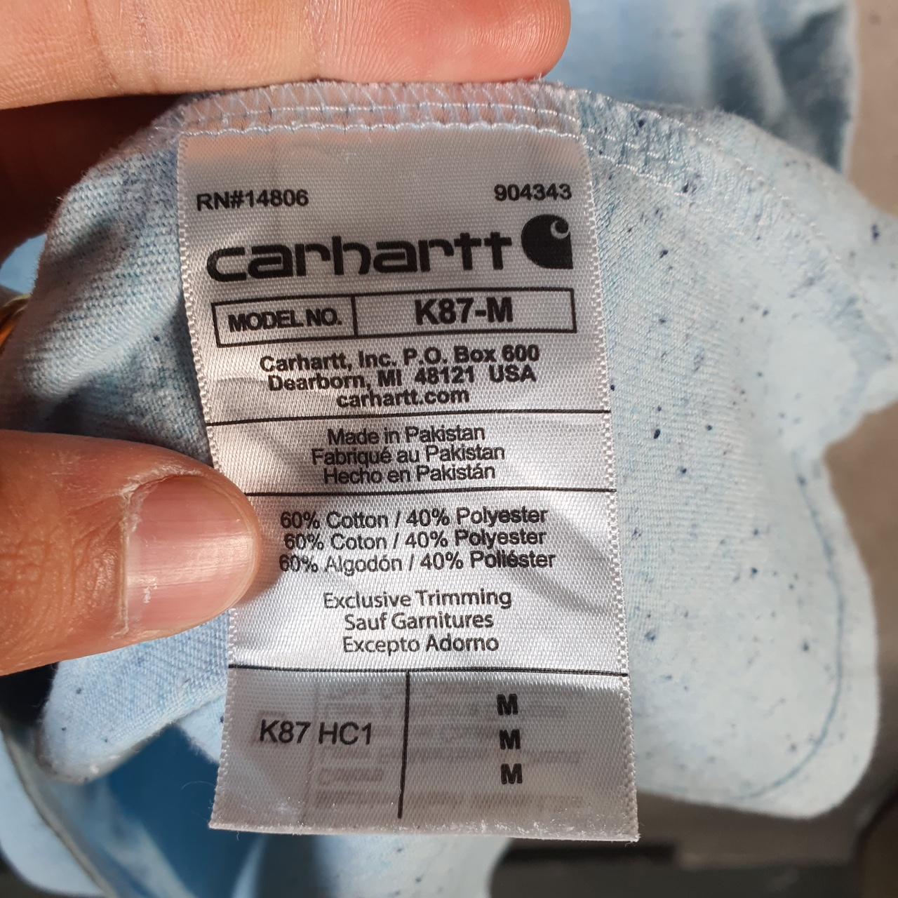 Vintage Carhartt Pocket T Shirt Men’s Medium Blue Workwear Chore Utility Loose Fit C9226