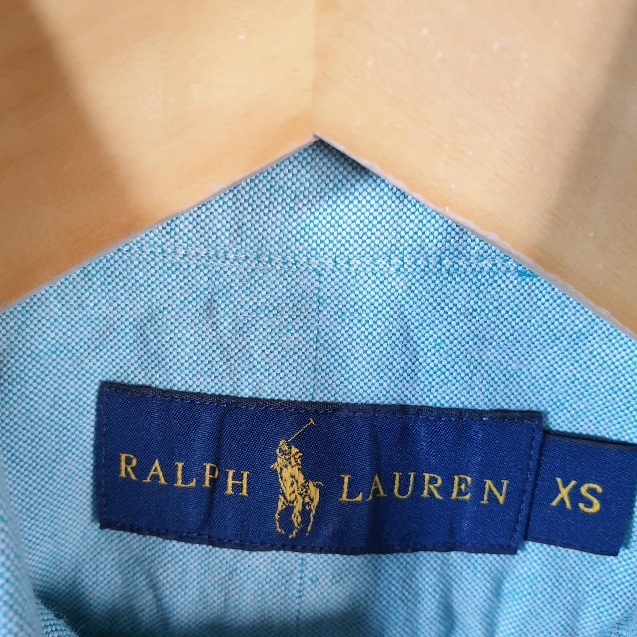 Vintage Ralph Lauren Button Down Shirt Men’s XS XSmall Blue Classic Fit Cotton Pony Big Fish Vintage