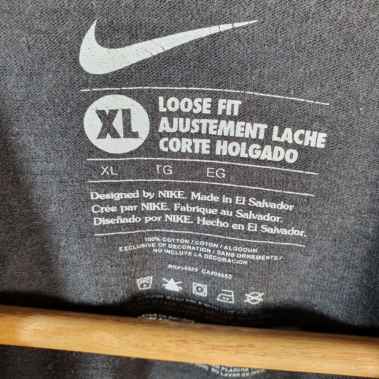 Vintage Nike N72 Graphic T Shirt Men’s XL Black Swoosh Athletic