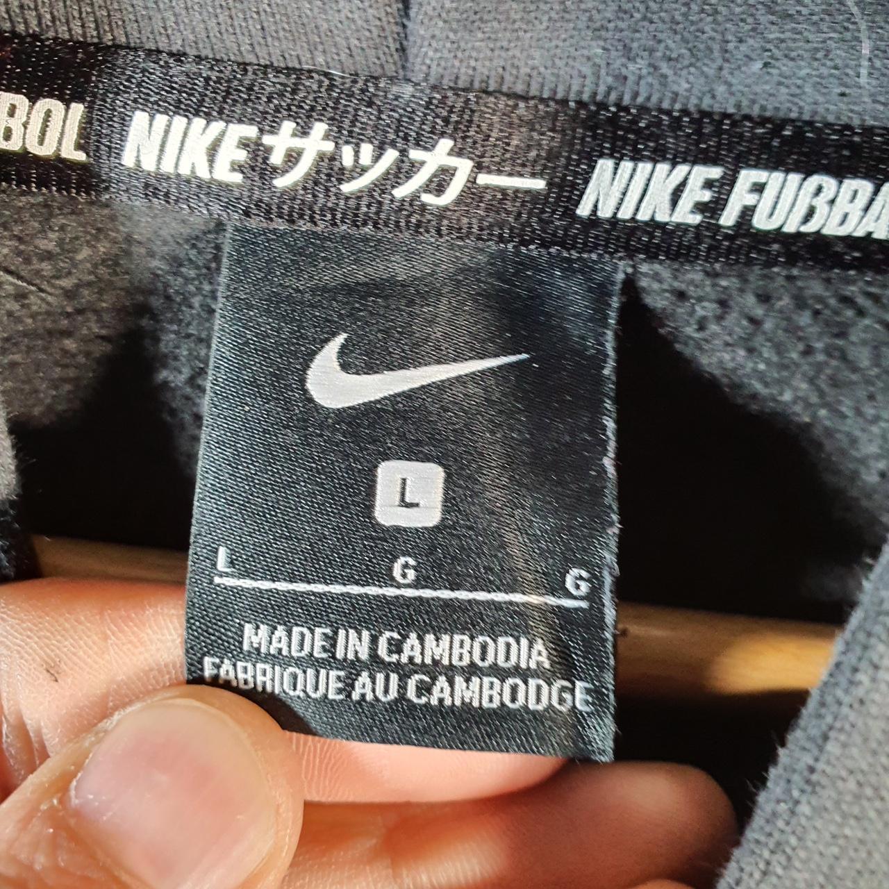 Vintage Nike Football Embroidered Hoodie Men’s Large Black Swoosh Y2K Pullover