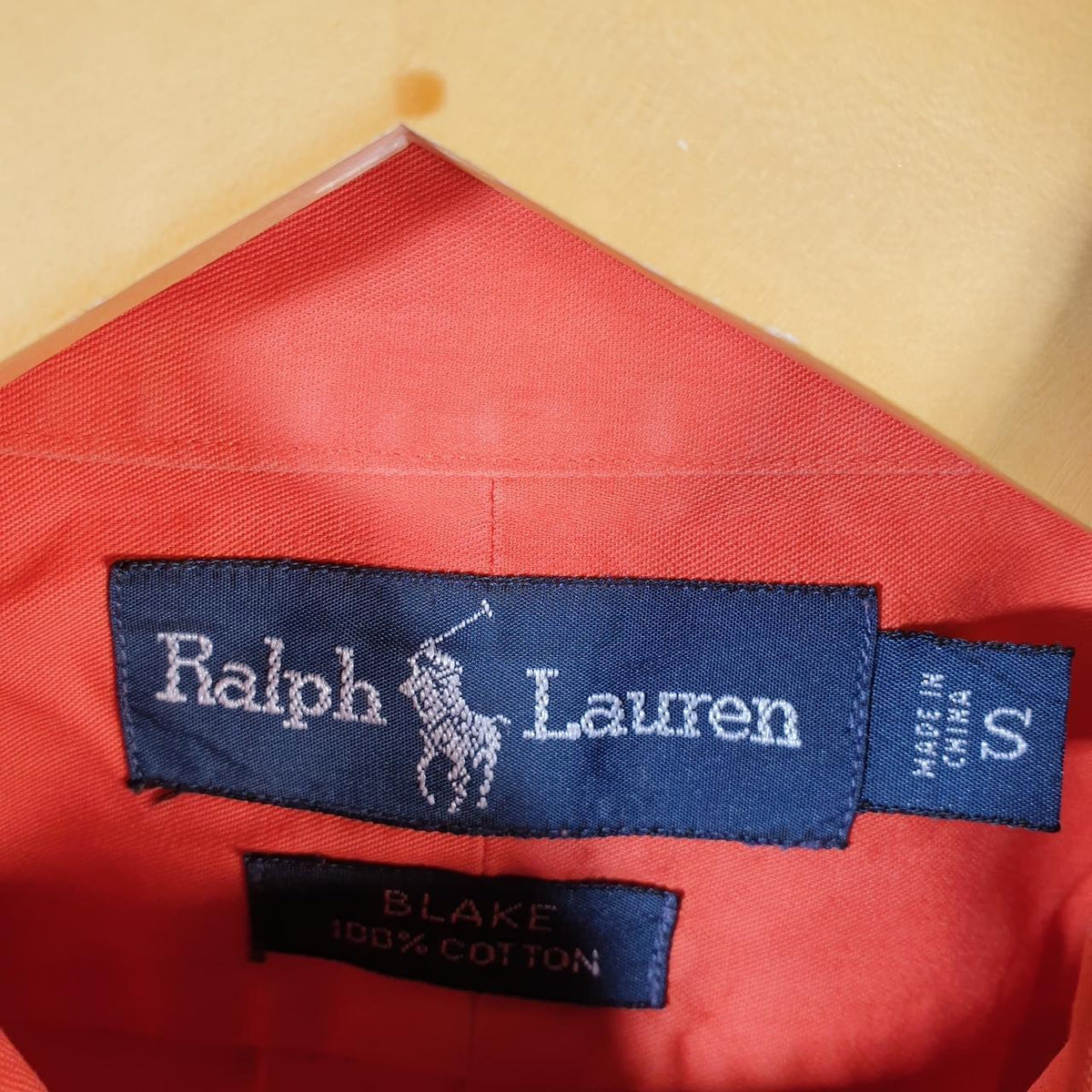 Vintage Ralph Lauren Button Down Shirt Men’s Small Red Blake Fit Pony Cotton