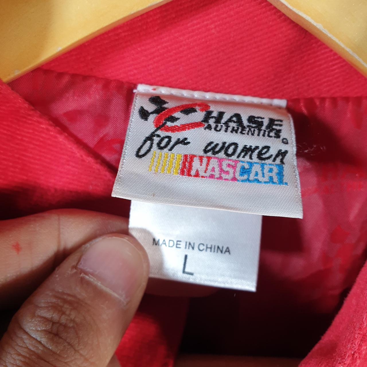 Vintage Nascar Chase Authentics Office Depot Edward’s 99 Bomber Jacket Womens Large Red Big Fish Vintage