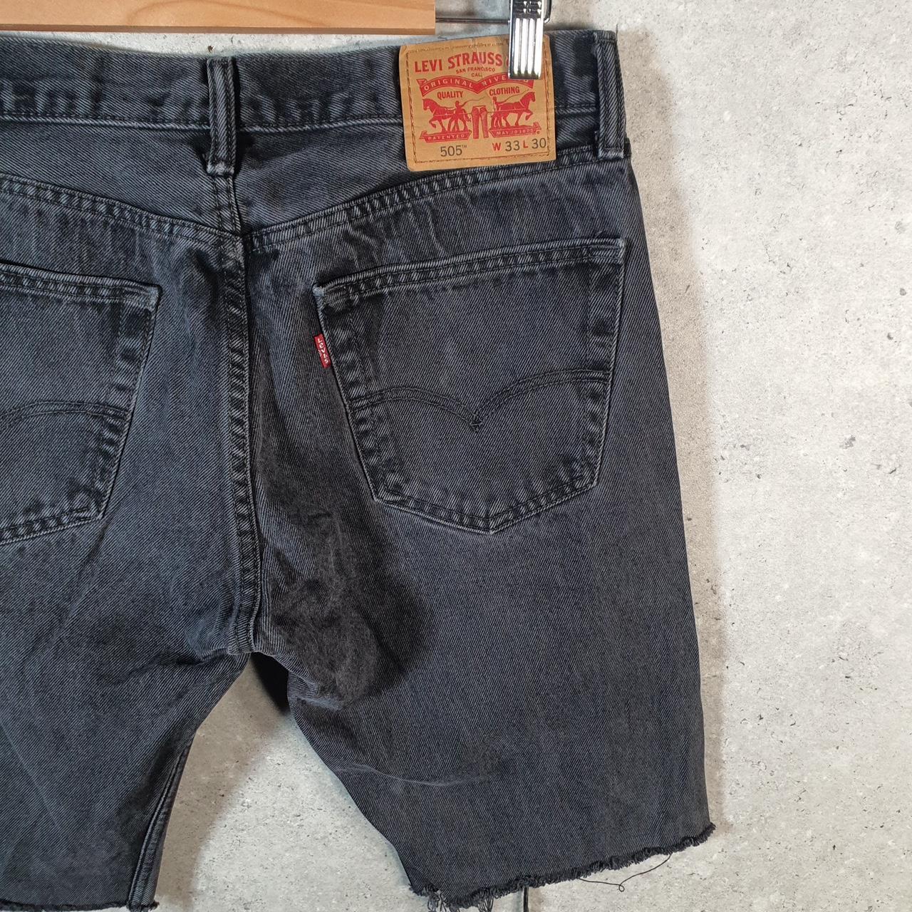 Vintage Levi’s 505 Baggy Shorts Jorts Cargo Mens W33 Grey Relaxed Denim