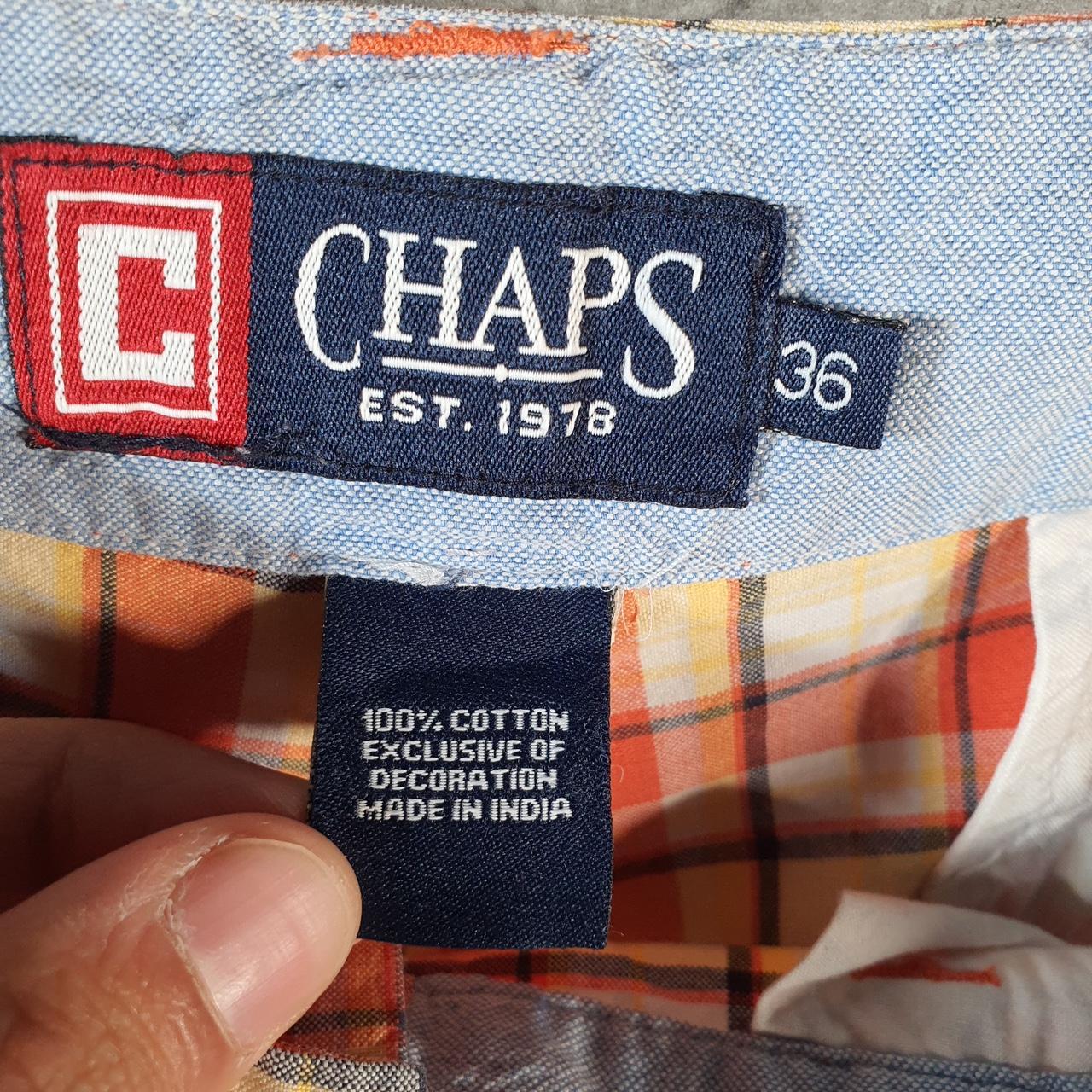 Vintage Chaps Ralph Lauren Polo Shorts Jorts Cargo Men’s W36 Checkered Black Baggy Cotton A4445