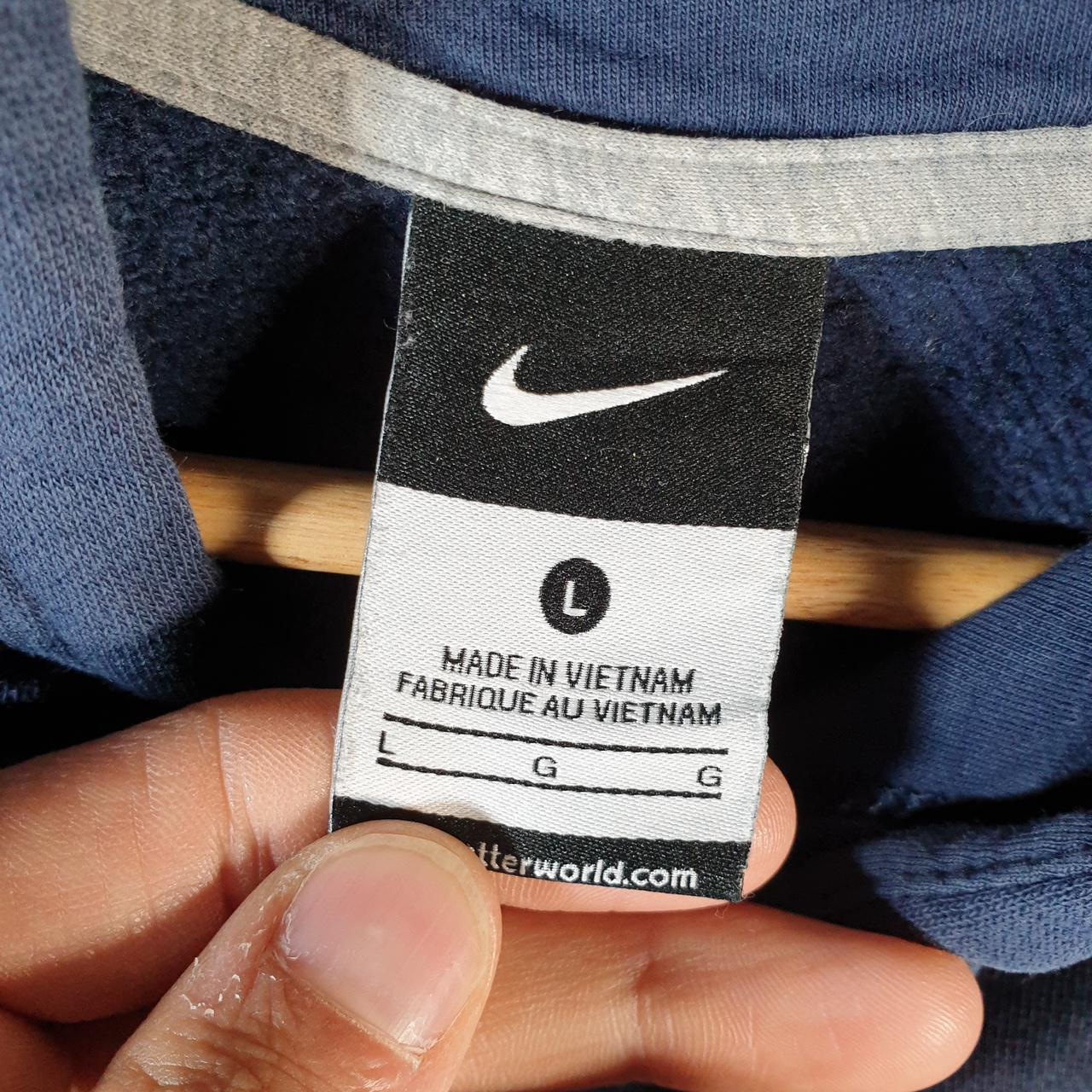 Vintage Nike Centre Swoosh Camarillo Football Hoodie Men’s Large Navy Blue Swoosh