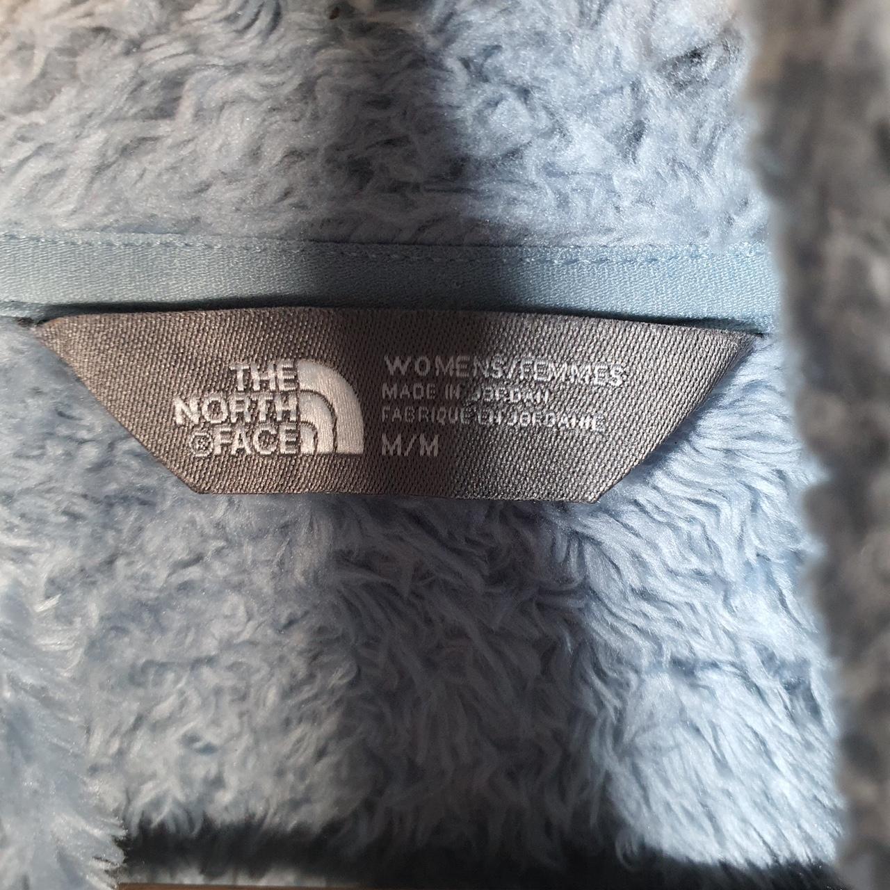 Vintage The North Face TNF Teddy Fleece Sweatshirt  Womens Medium Blue Full Zip Logo