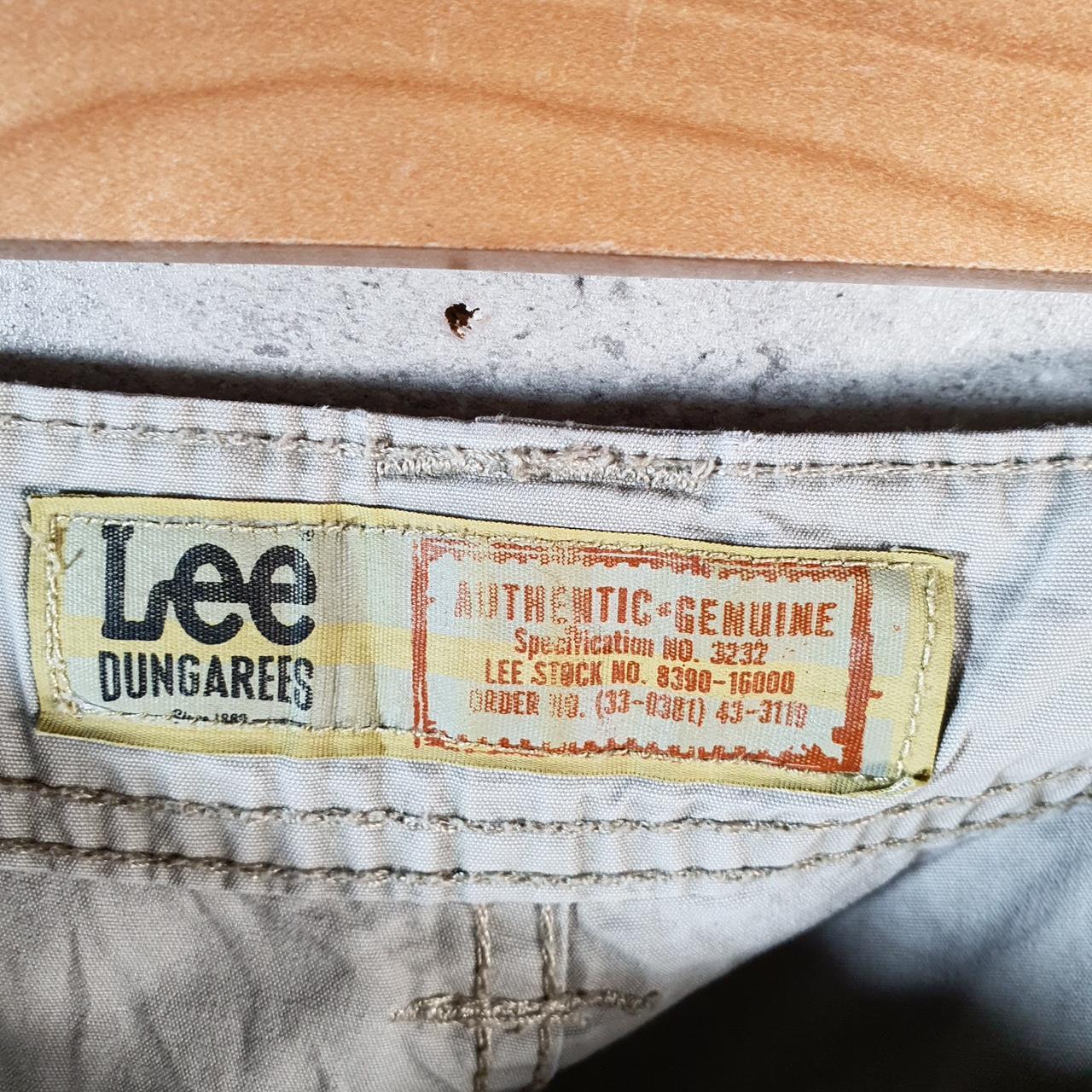 Vintage Lee Chino Shorts Jorts Cargo Mens W36 Brown Baggy Cotton A4449