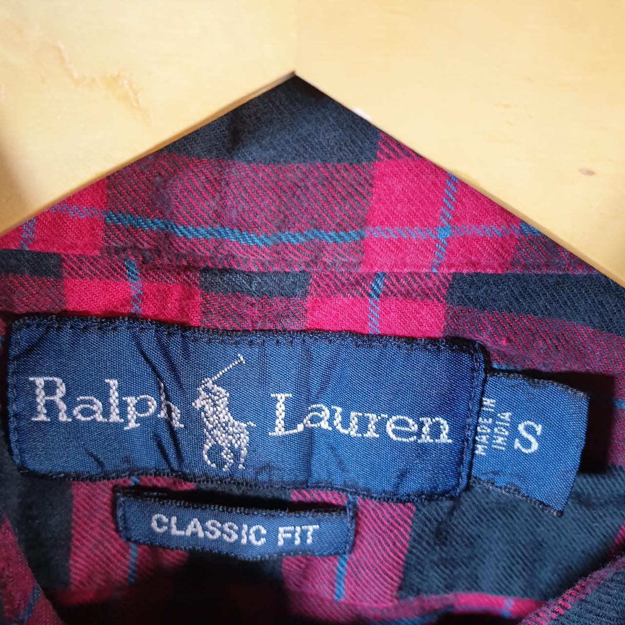 Vintage Ralph Lauren Button Down Shirt Men’s Small Classic Fit Checkered Pony Cotton
