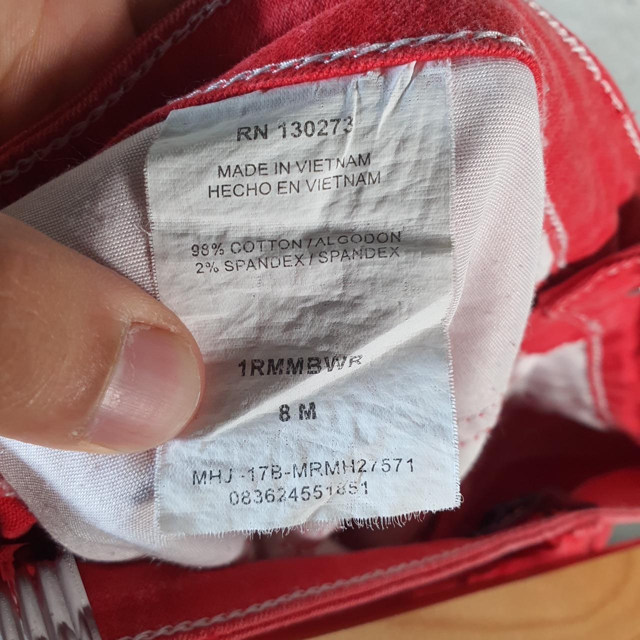 Vintage Lee Baggy Shorts Jorts Cargo Womens W30 Red Relaxed Denim