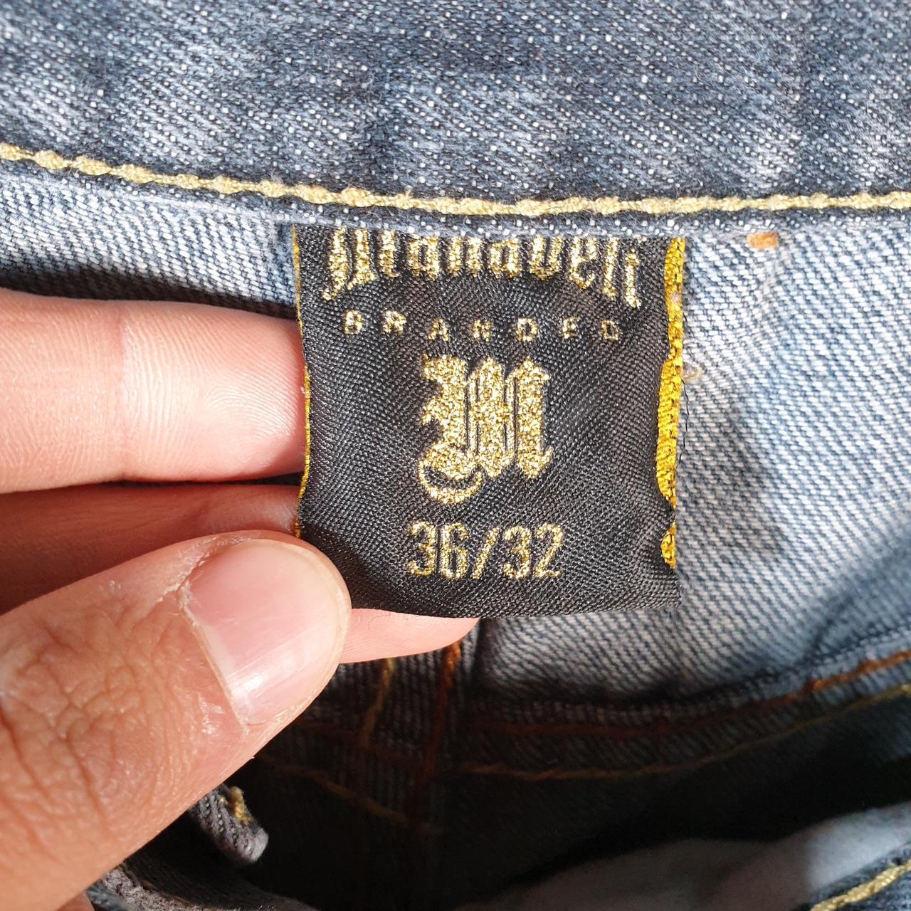 Vintage Makaveli Baggy Y2K Hip Hop Jeans Shorts Jorts Mens W36 Blue Denim USA Big Fish Vintage