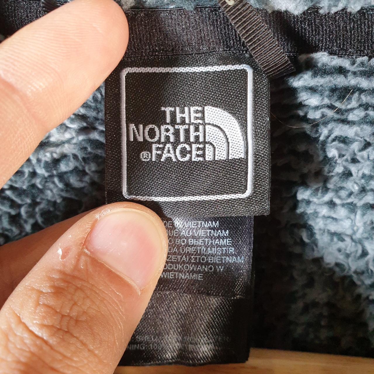 Vintage The North Face TNF Teddy Fleece Sweatshirt  Womens Small Grey Full Zip Logo