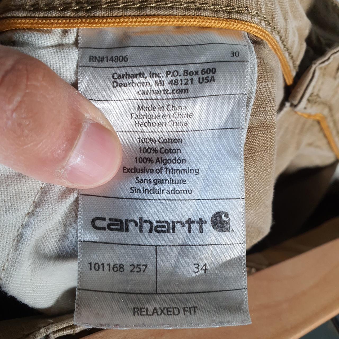 Vintage Carhartt Baggy Carpenter Shorts Jorts Cargo Men’s W34 Brown Relaxed Fit Workwear A4830