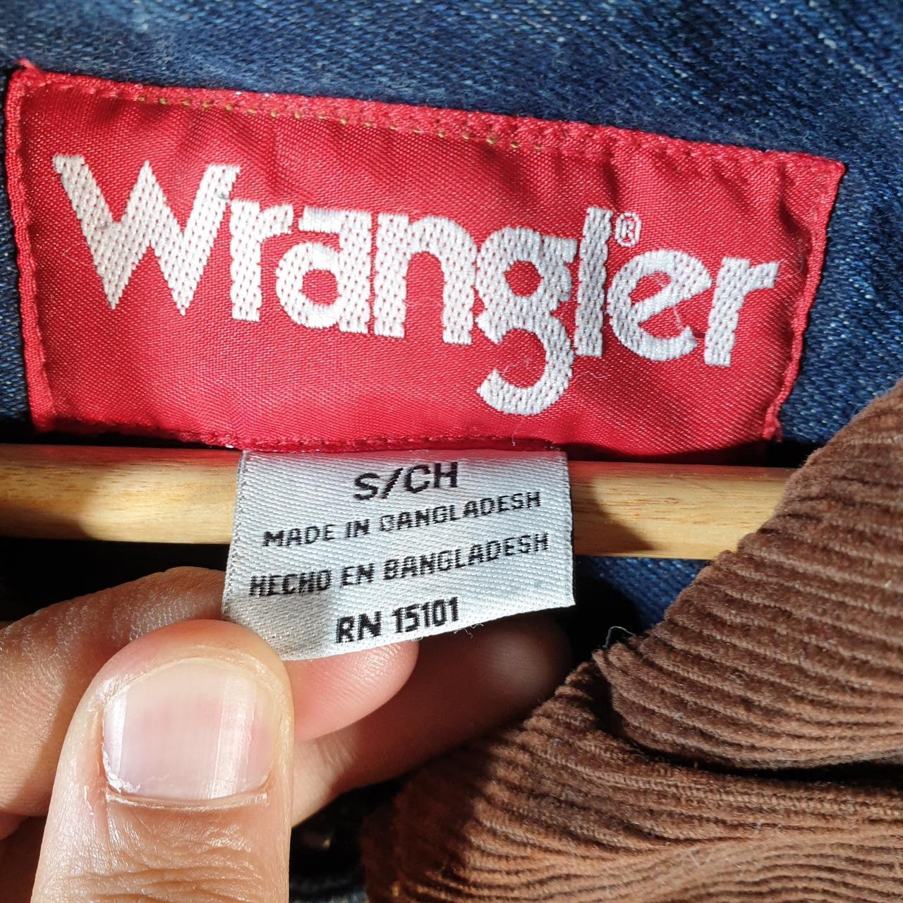 Vintage Wrangler Denim Jean Trucker Sherpa Jacket Mens Small Blue Button Sherling