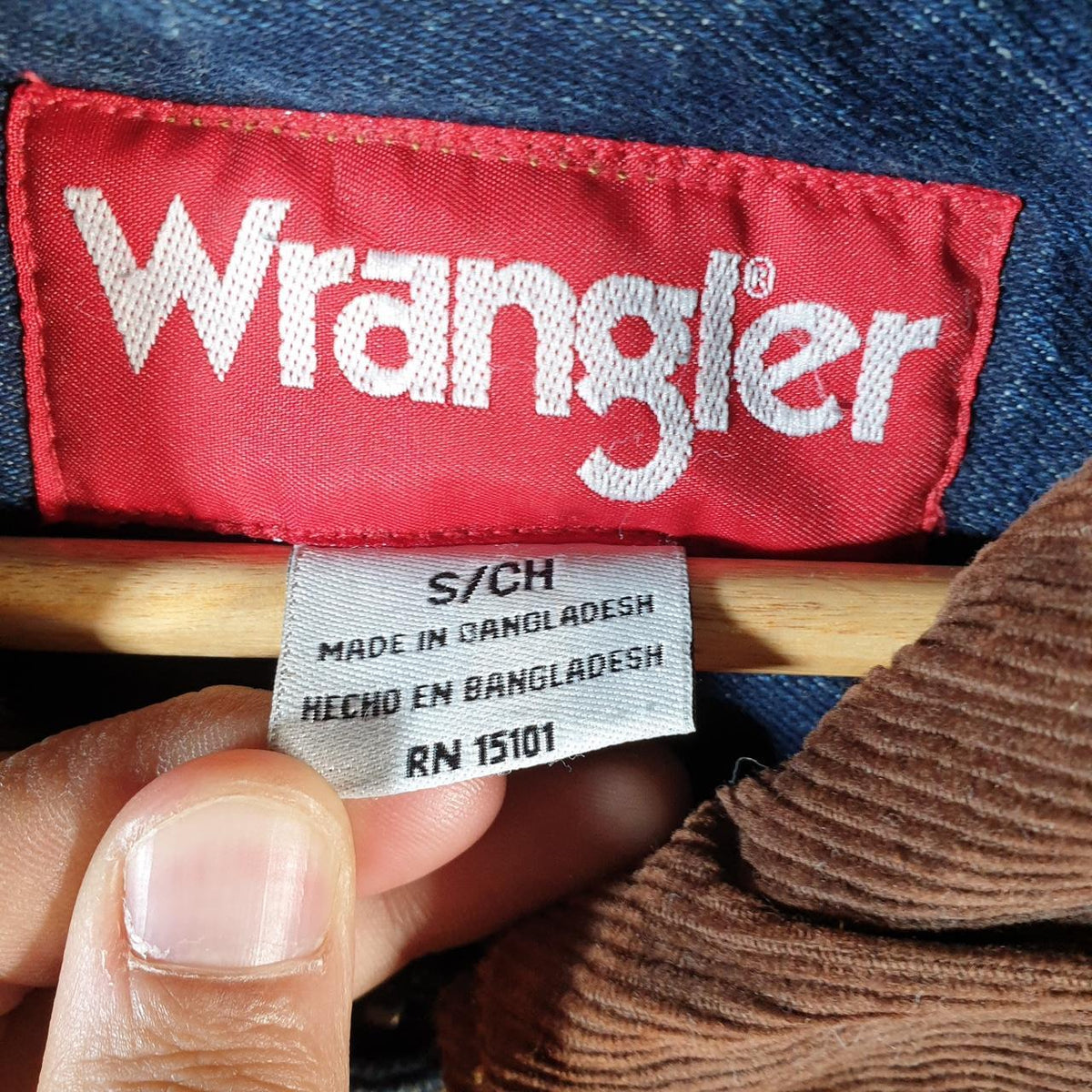 Vintage Wrangler Denim Jean Trucker Sherpa Jacket Mens Small Blue Button Sherling