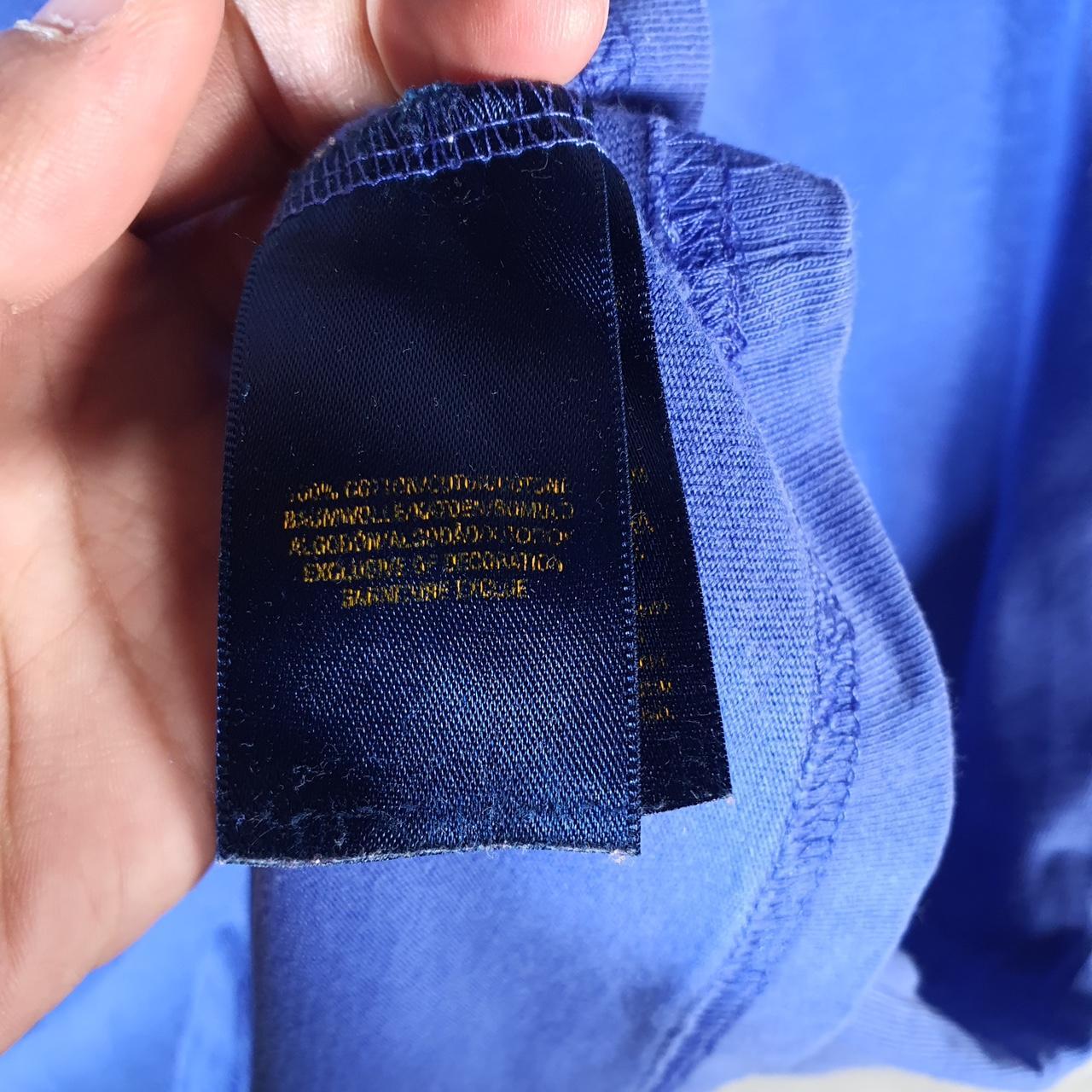 Vintage Ralph Lauren Polo Sport T Shirt Womens XL Blue Custom Fit Embroidered Pony C8636