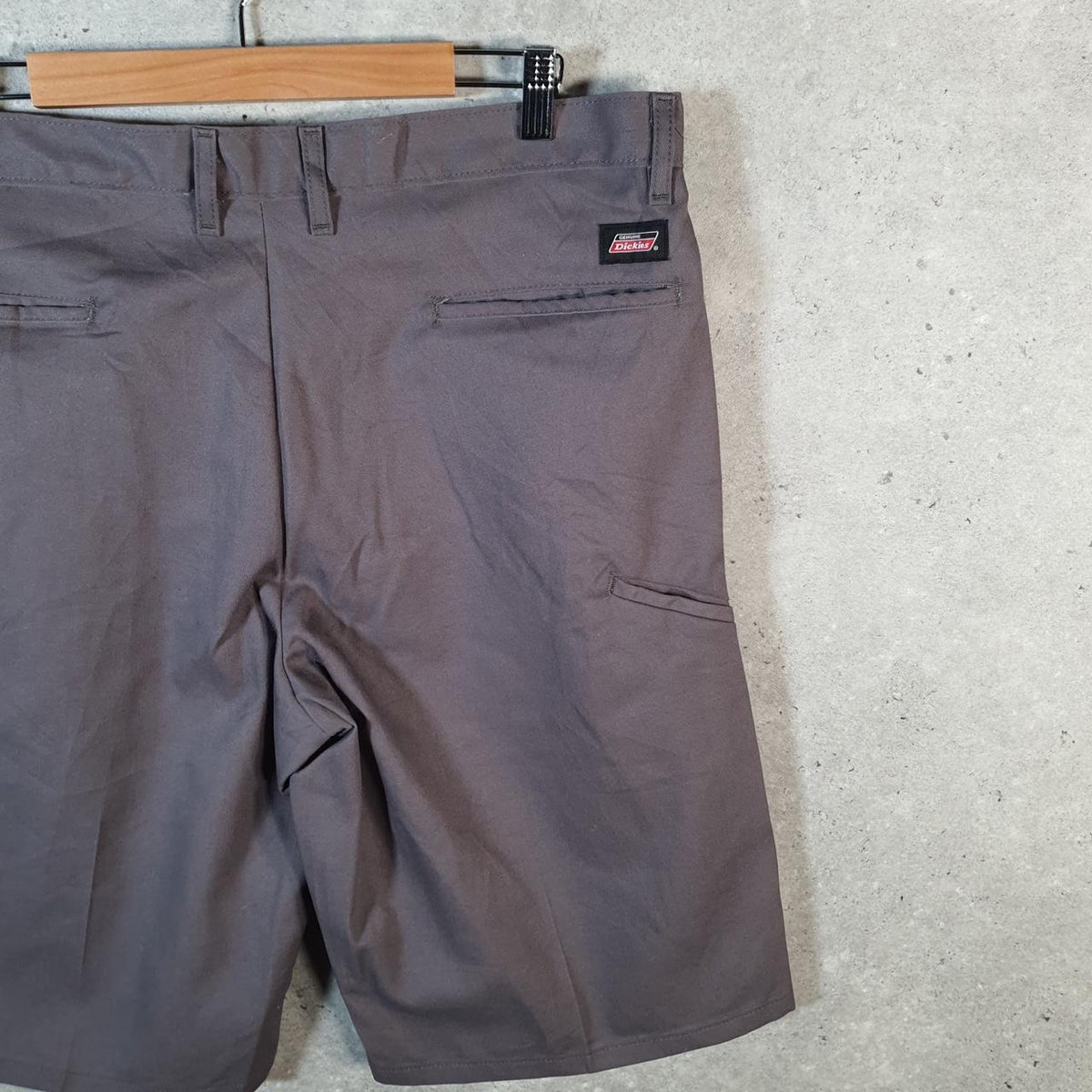 Vintage Dickies Baggy Chino Shorts Jorts Cargo Mens W36 Grey Regular Fit