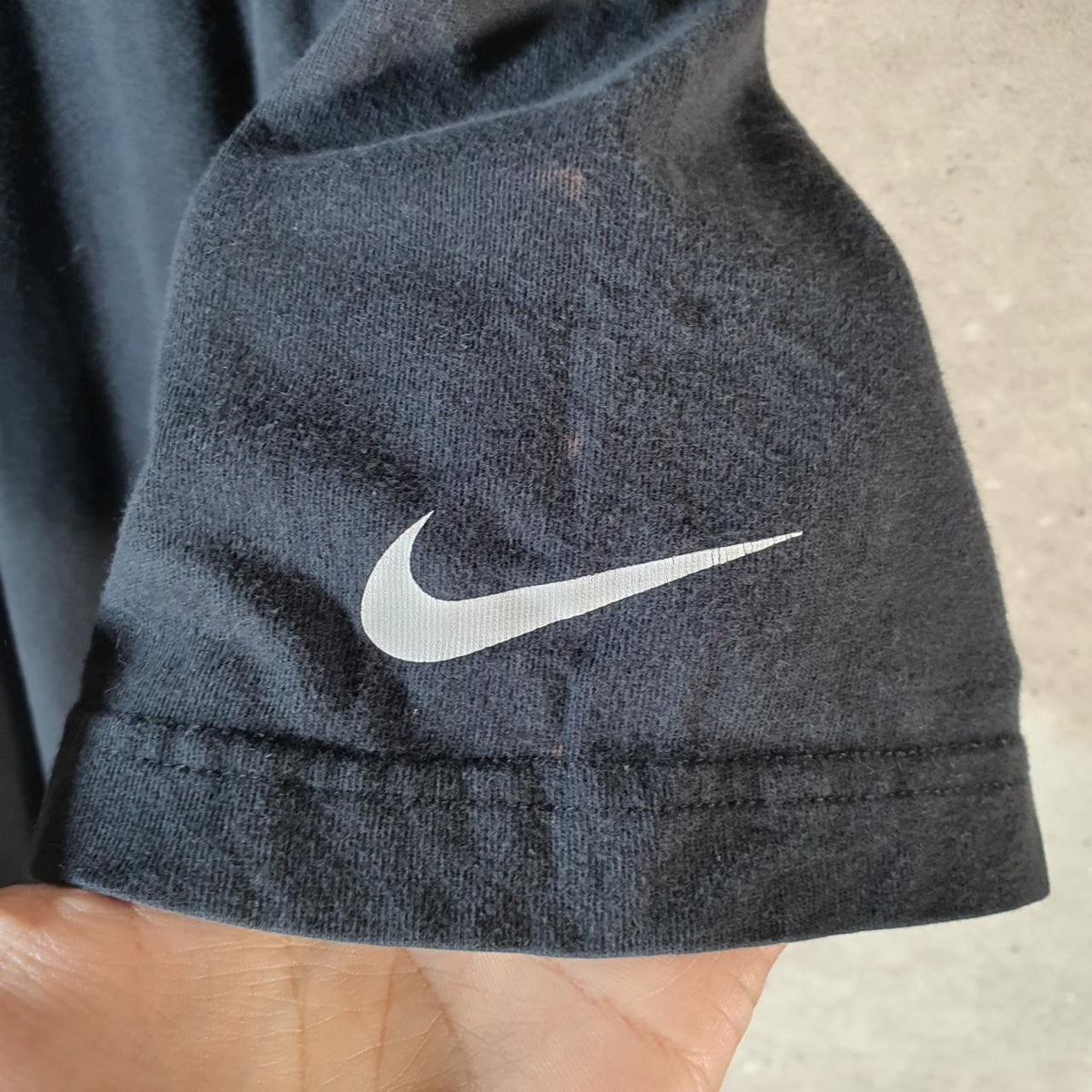Vintage Nike Spellout T Shirt Men’s XL Black Logo Swoosh Athletic
