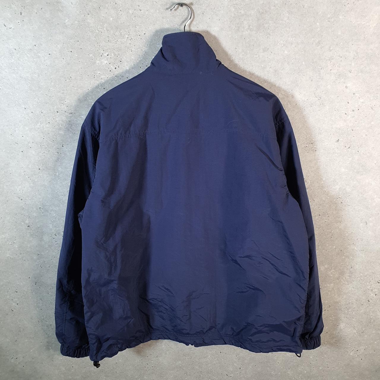 Vintage L.L. Bean Outdoors Nylon Jacket Mens Large Navy Blue Full Zip Waterproof