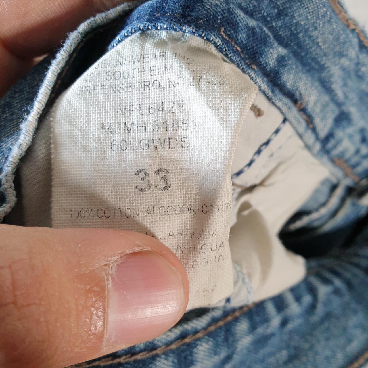 Vintage Wrangler Denim Shorts Jorts Cargo Men’s W33 Blue Baggy Cotton