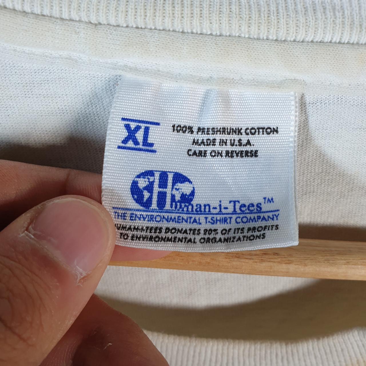 Vintage Human Tees One With the Earth 90s USA Single Stitch T Shirt Men’s XL White