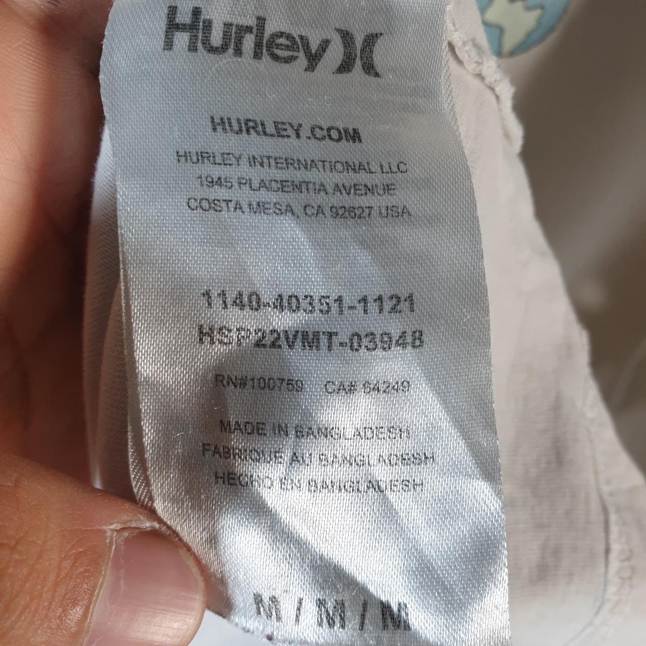 Vintage Hurley Graphic T Shirt Men’s Medium White Casual Sports Logo Athletic