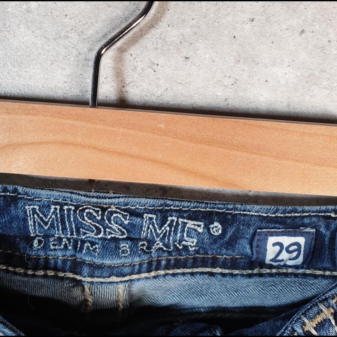 Vintage Miss Me Slim Boot Y2K Hip Hop Jeans Womens W29 Blue Denim USA Big Fish Vintage