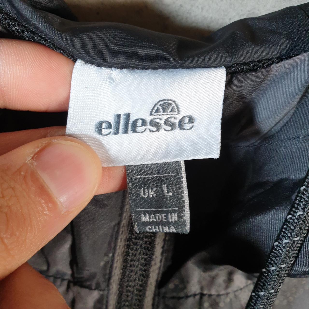Vintage Ellesse Windbreaker Track Jacket Mens Large Grey Camouflage Full Zip