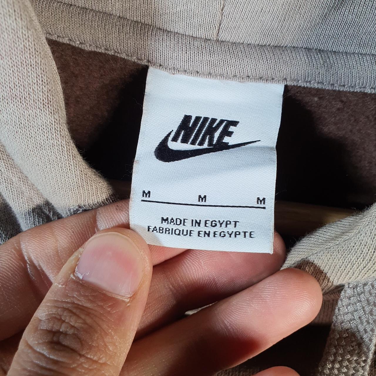 Vintage Nike Centre Swoosh Hoodie Womens Medium Brown Y2K Pullover Logo