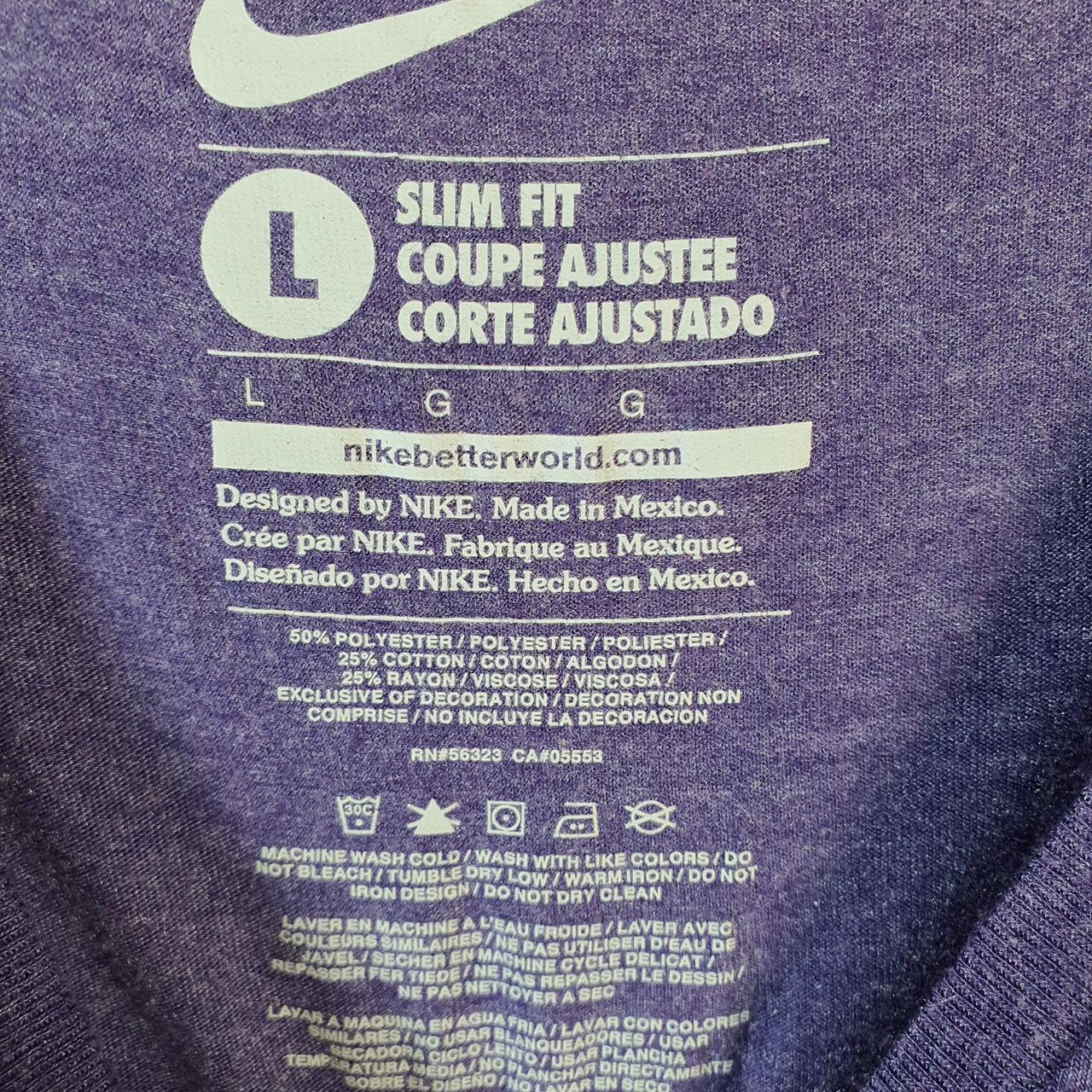 Vintage Nike Frog Fever USA T Shirt Womens Large Purple Spellout Swoosh Athletic