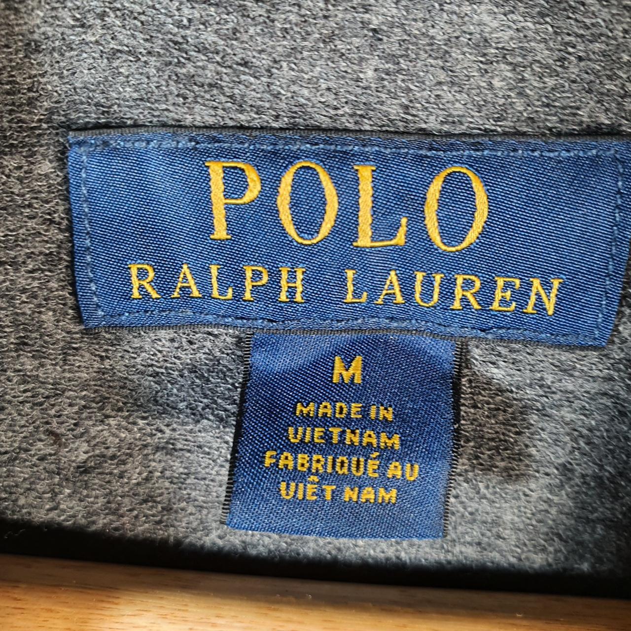 Vintage Ralph Lauren Polo Full Zip Hodie Men’s Medium Grey Cotton Pony