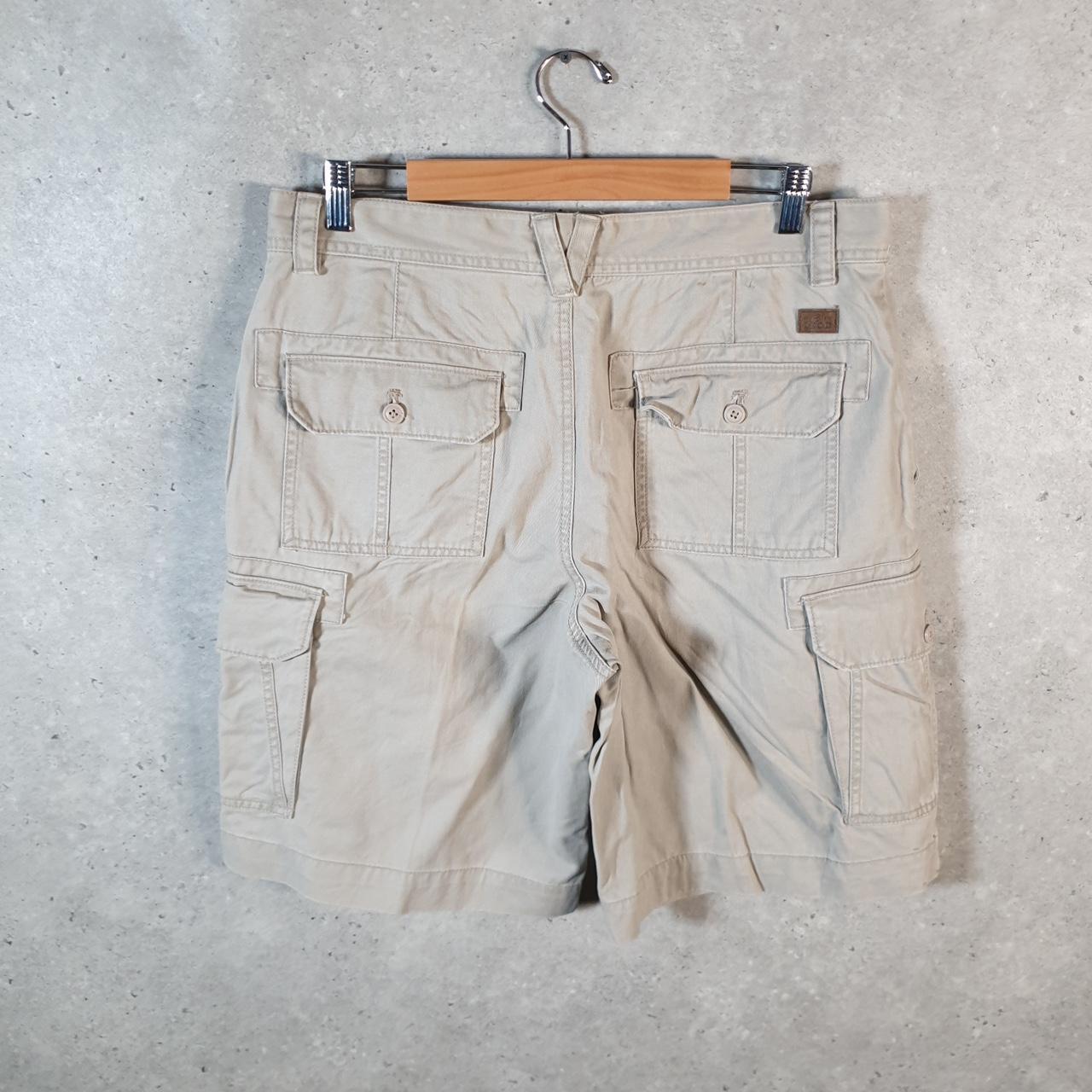 Vintage Izod Shorts Jorts Cargo Men’s W34 Brown Chino Pockets Baggy Cotton