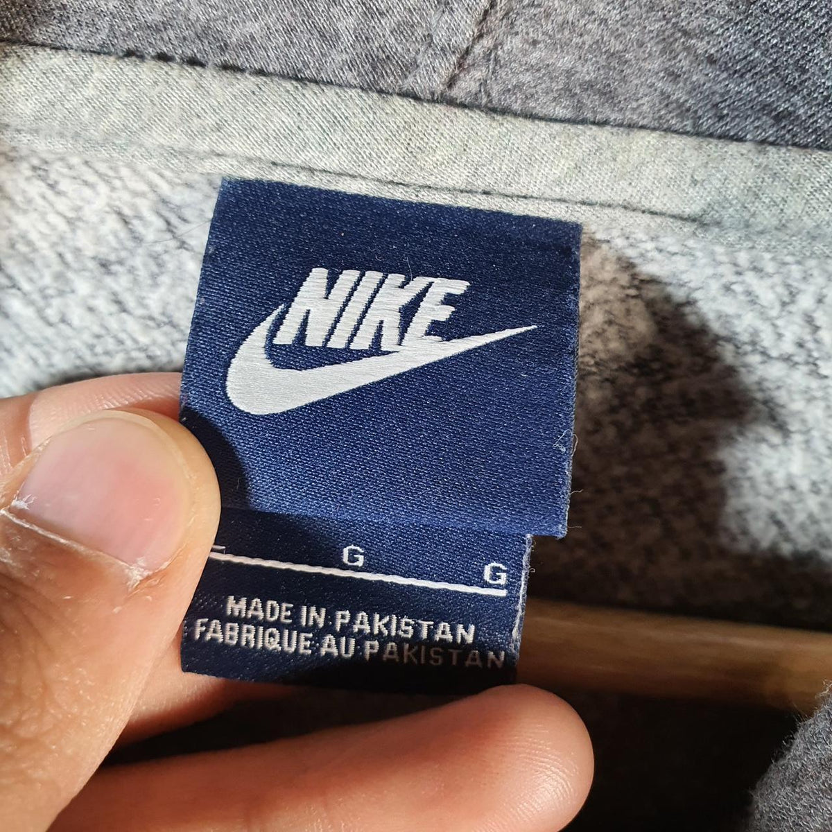 Vintage Nike Club Hoodie Womens Large Grey Swoosh Y2K Pullover Logo