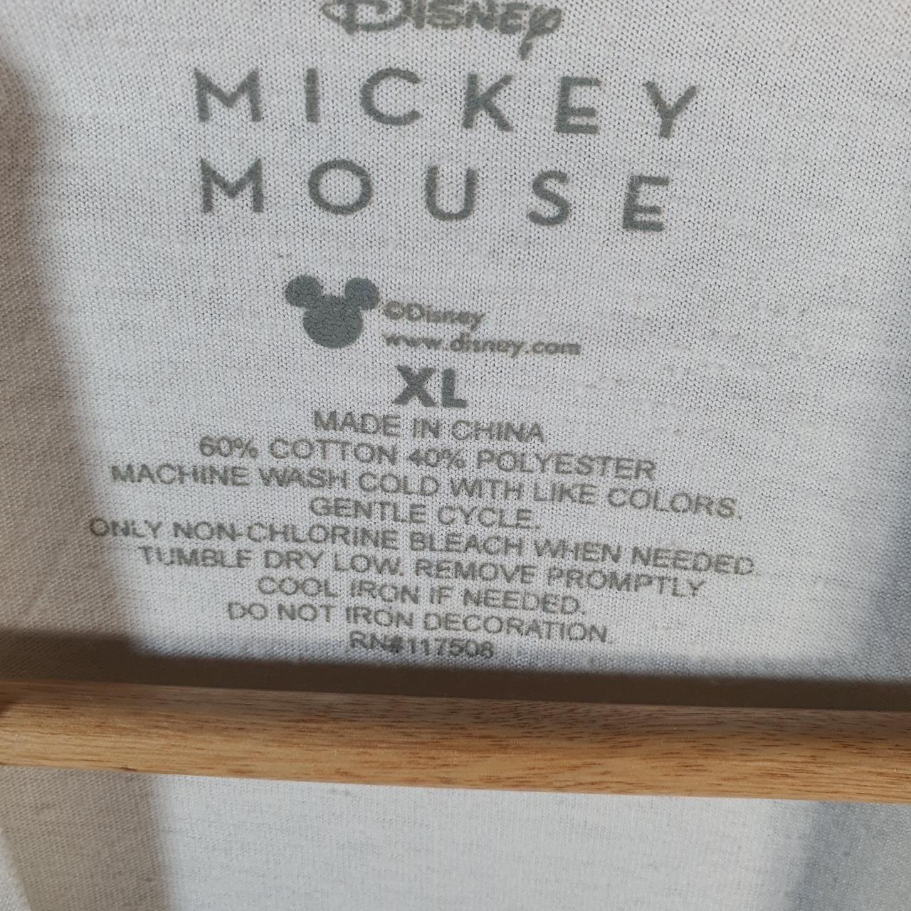 Vintage Disney Land Micky Mouse T Shirt Womens XL White Spellout Graphic