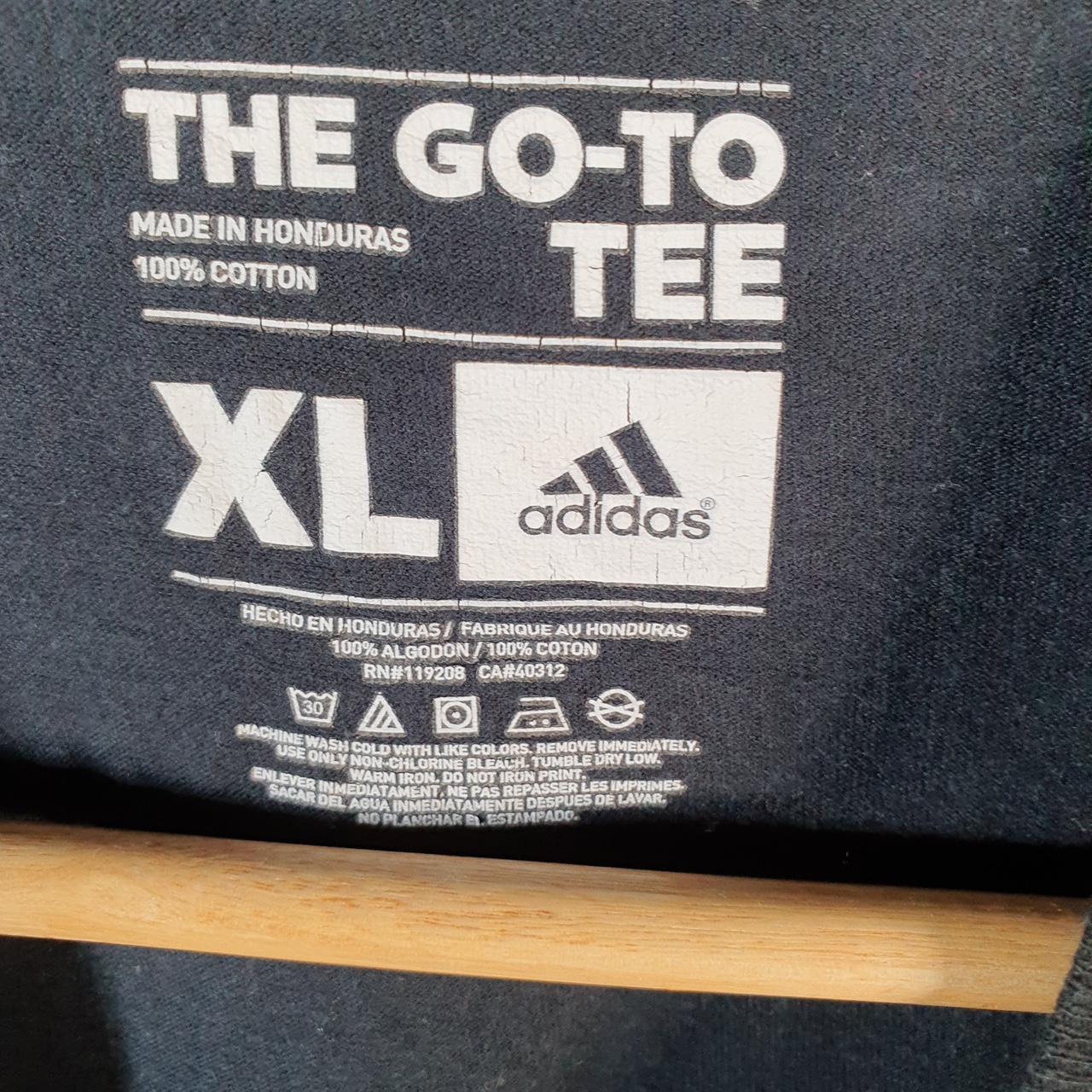 Vintage Adidas Go To Tee T Shirt Men’s XL Black Three Stripes Logo Athletic